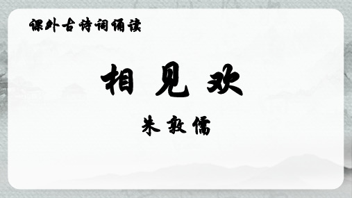 第六单元课外古诗词诵读《相见欢、如梦令》课件(共24张PPT) 统编版语文八年级上册