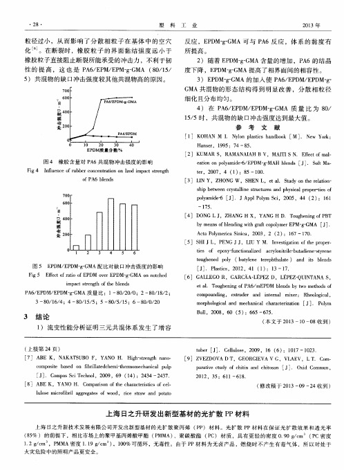 上海日之升研发出新型基材的光扩散PP材料