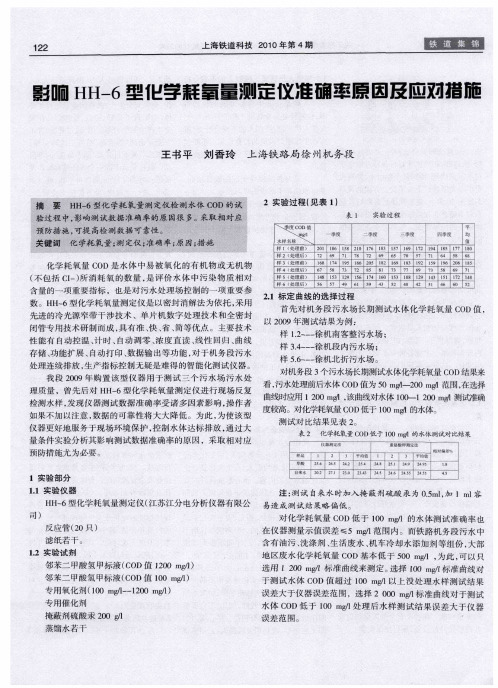 影响HH-6型化学耗氧量测定仪准确率原因及应对措施