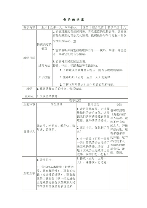 正月十五那一天 音乐教案