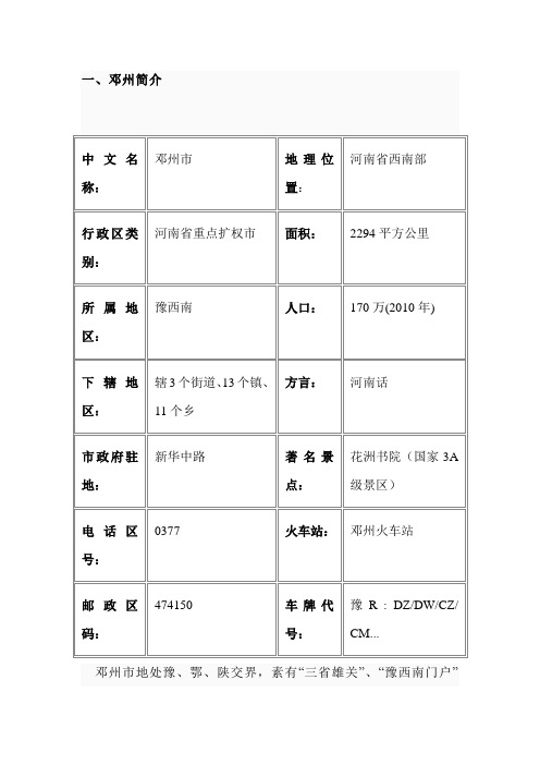 邓州百科