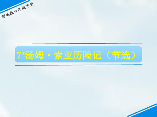 2020年最新部编本六年级语文下册课件7汤姆索亚历险记(节选)(共14张PPT)优秀公开课精品课件