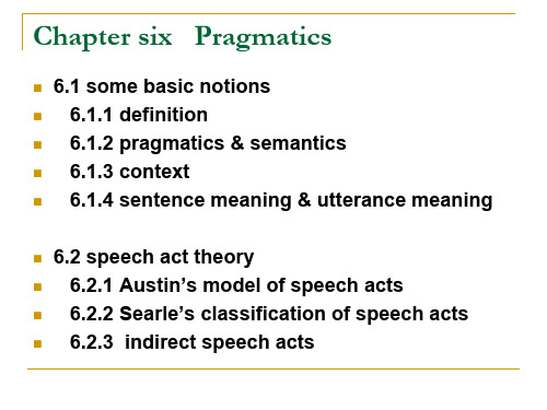 英语语言学 语用学 Pragmatics