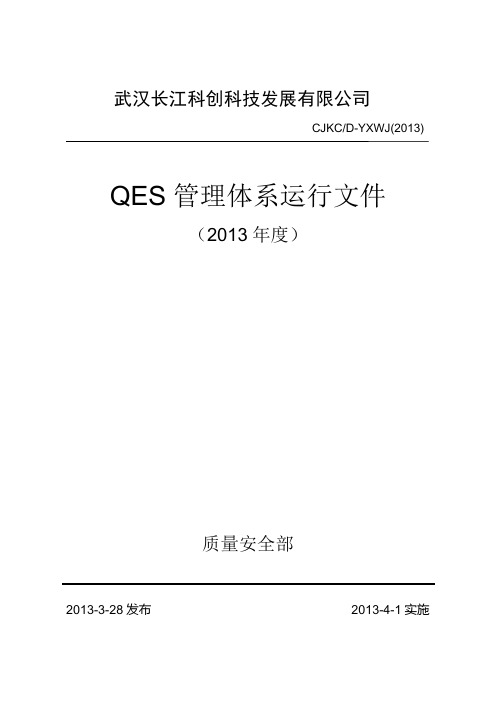 QES管理体系运行文件-1