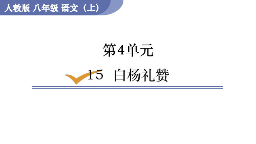 15  白杨礼赞-2024-2025学年初中语文八年级上册同步教学课件