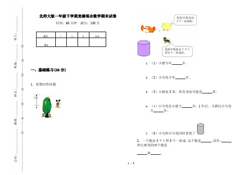 北师大版一年级下学期竞赛混合数学期末试卷