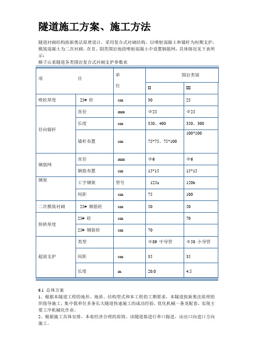 某双联拱隧道工程施工组织设计方案