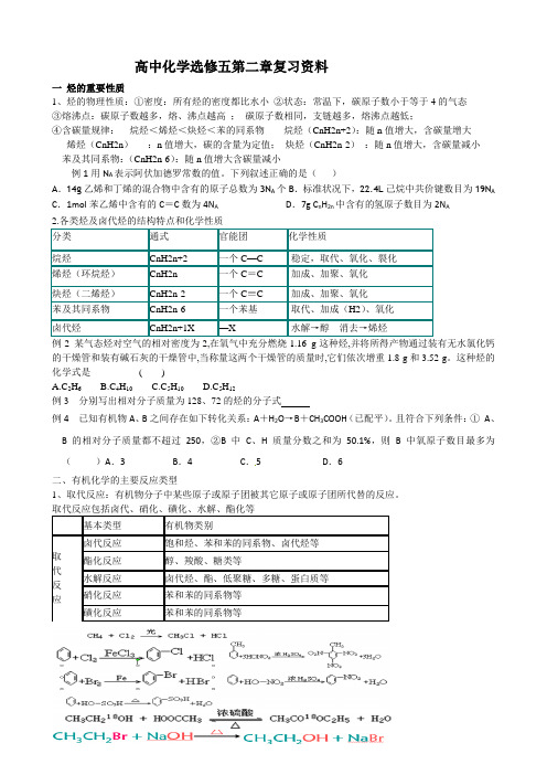 高中化学选修五第二章复习资料