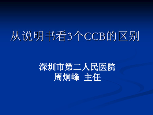 从说明书看3个CCB的区别