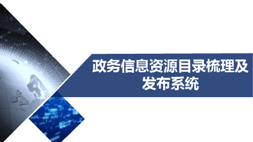 政务信息资源目录梳理及发布系统