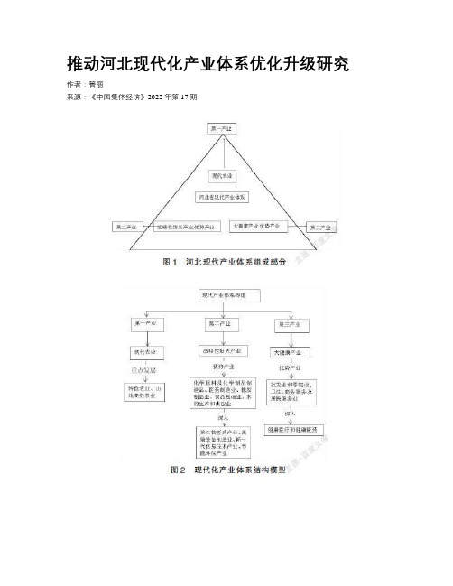 推动河北现代化产业体系优化升级研究