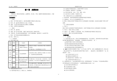 《第7课 启蒙运动》教学设计(江苏省县级优课)