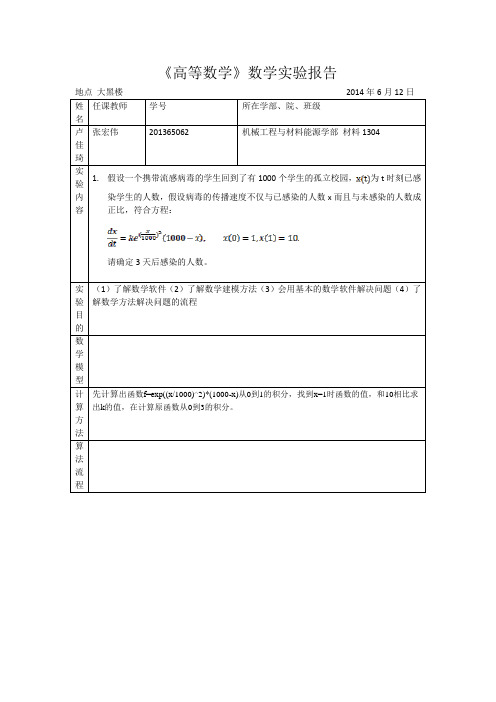 高等数学上机实验报告第5题2003