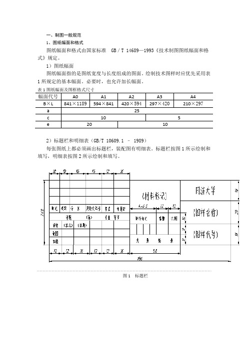 制图基本规范