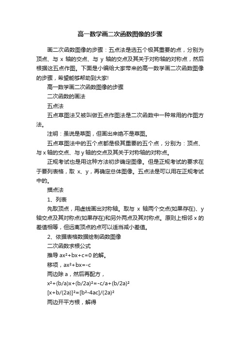 高一数学画二次函数图像的步骤