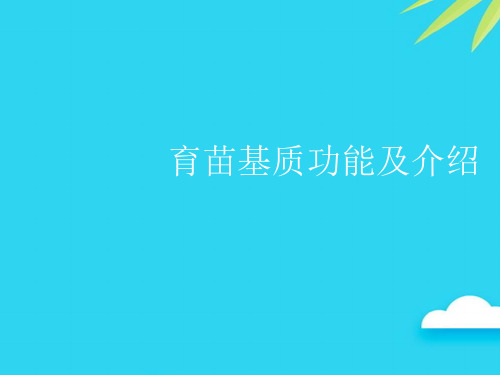 育苗基质功能及介绍