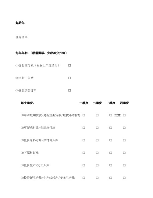 二沙盘模拟企业经营演练学生手册