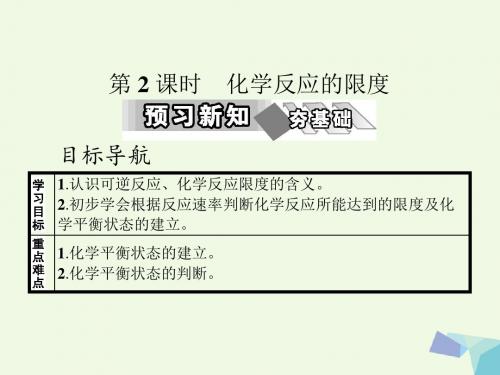 2017高中化学第二章化学反应与能量第三节化学反应的速率和限度第2课时课件