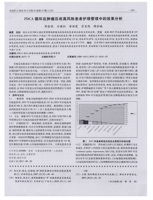 PDCA循环在肿瘤压疮高风险患者护理管理中的效果分析