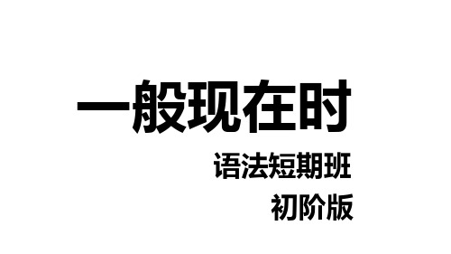 2023年中考英语二轮复习课件+++时态一般现在时