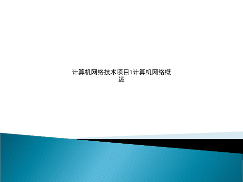 计算机网络技术项目1计算机网络概述