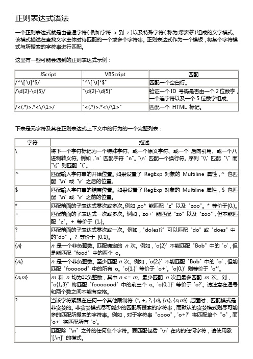 正则表达式详解