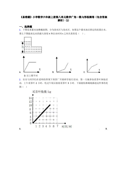 《易错题》小学数学六年级上册第八单元数学广角—数与形检测卷(包含答案解析)(1)