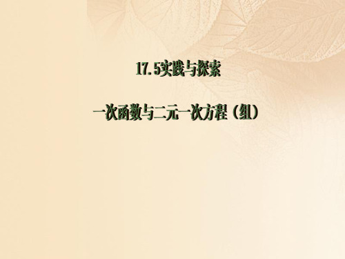 新华东师大版八年级数学下册《17章 函数及其图象 17.5 实践与探索》课件_23