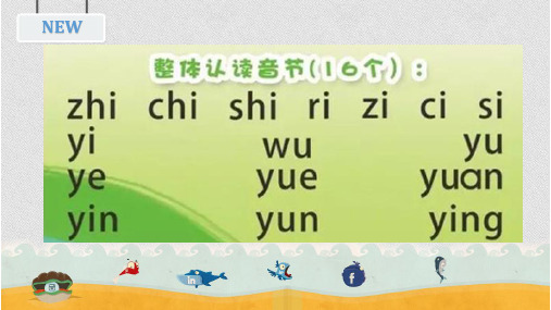 《汉语拼音教学》系列之五(整体认读音节16个)PPT