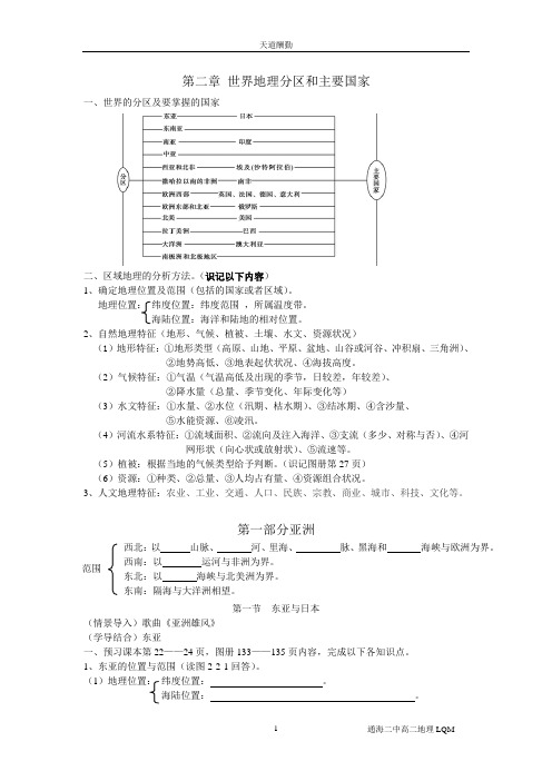 第二章 世界地理分区和主要国家