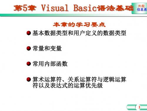 《Visual_Basic语言程序设计教程》-第5章_Visual_Basic语法基础