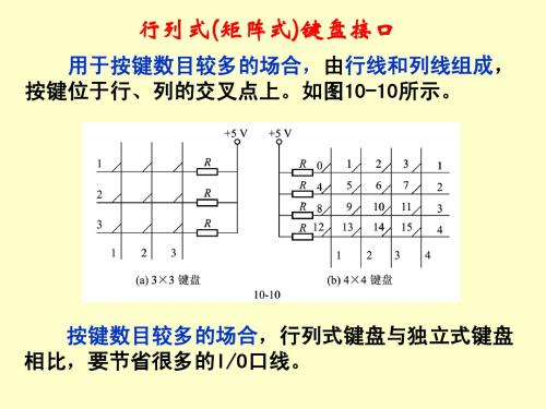 第10章行列式(矩阵式)键盘接口