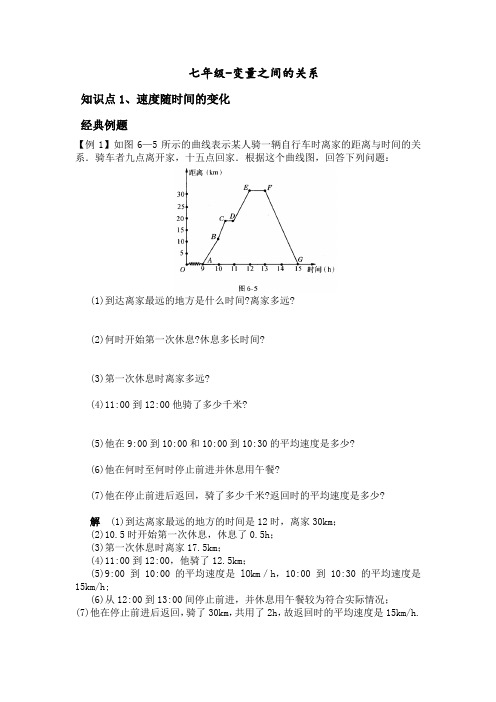 七年级-变量之间的关系