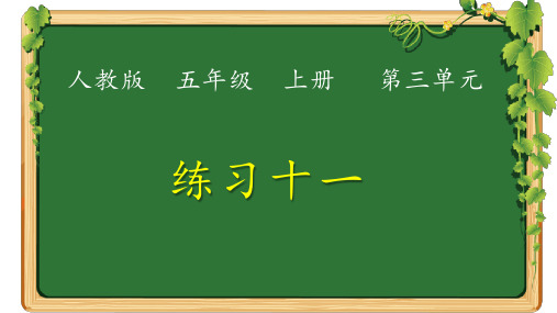 新课标人教版数学五上《练习十一》