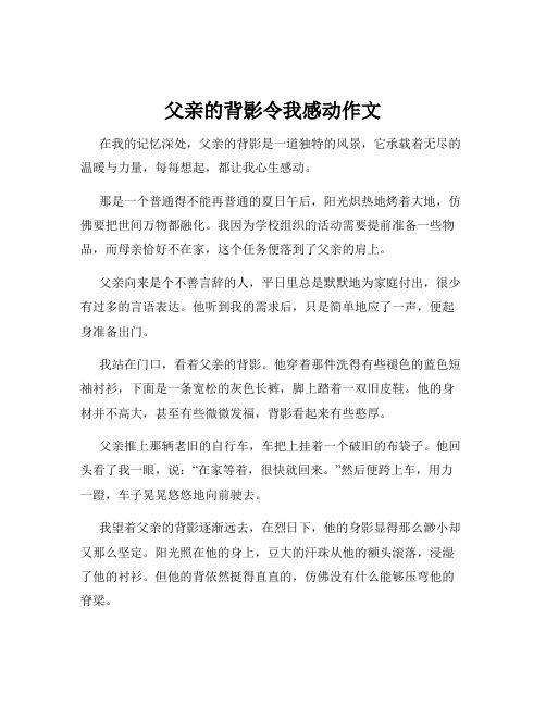 父亲的背影令我感动作文