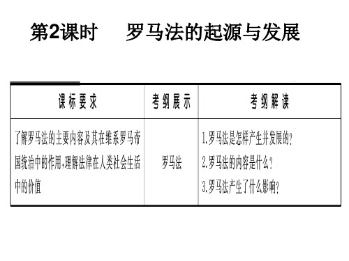 一轮复习总结罗马法