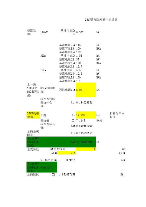 35kV变电站短路电流计算书