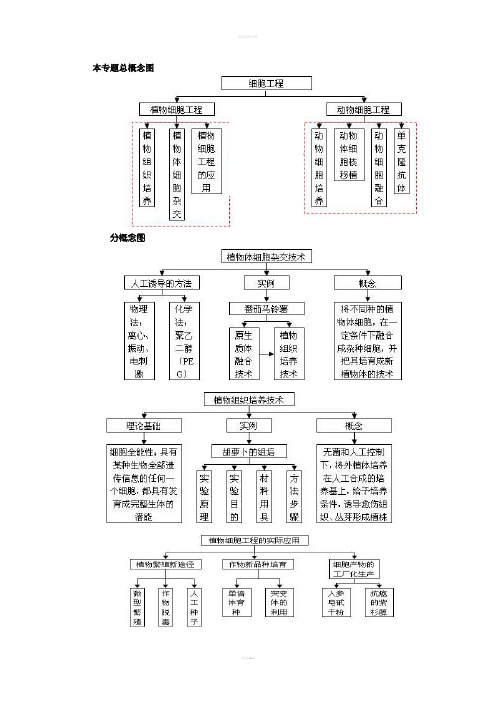 细胞工程专题总概念图