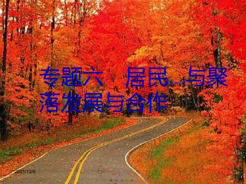 中考易中考地理 专题六 居民与聚落 发展与合作复习课件