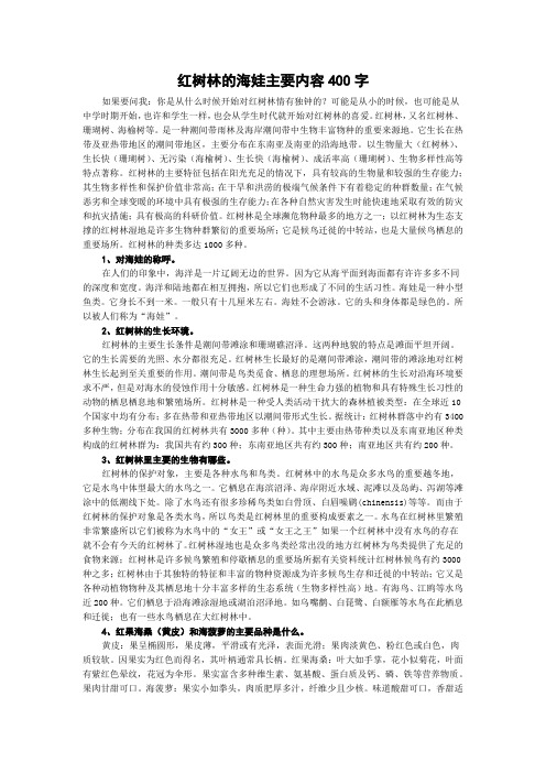 红树林的海娃主要内容400字