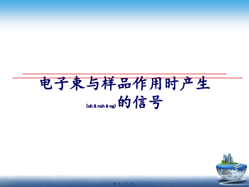 最新电子束与样品作用时产生的信号(共12张PPT)精品课件