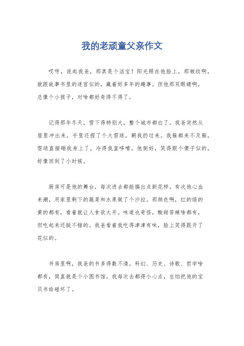 我的老顽童父亲作文