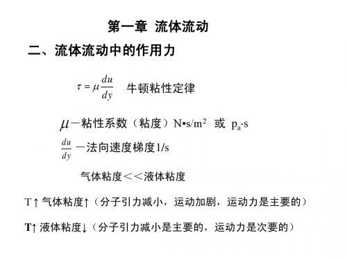 化工原理上册复习提纲