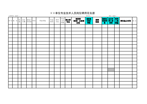 11在编人员花明册(已聘任)