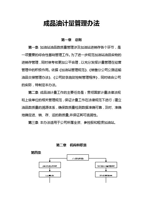 成品油计量管理办法