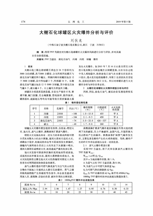 大榭石化球罐区火灾爆炸分析与评价