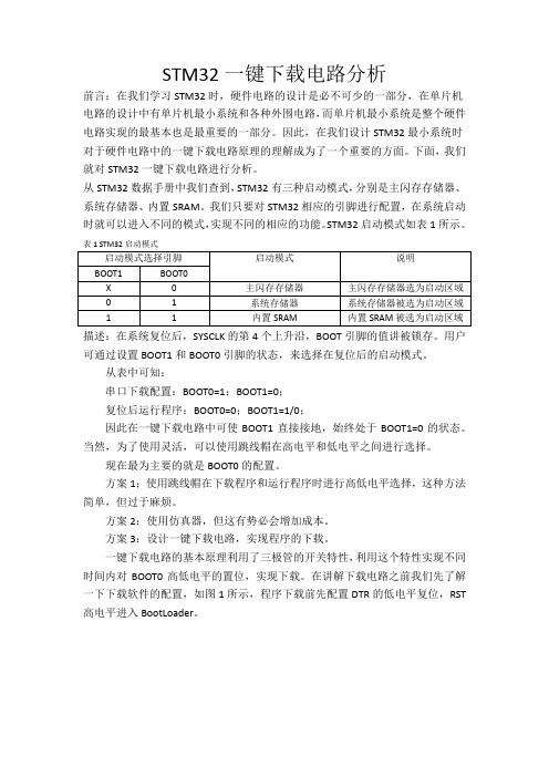 STM32一键下载电路