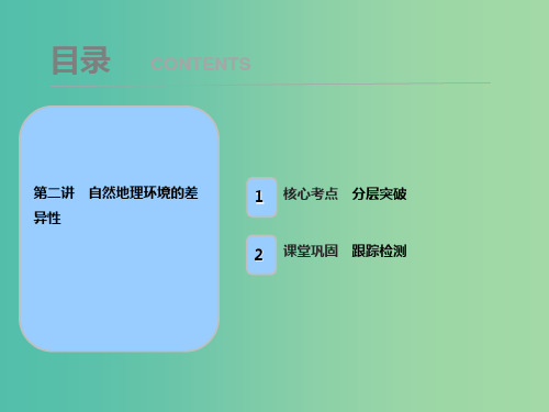 2019届高考地理一轮复习第六章自然地理环境的整体性与差异性第二讲自然地理环境的差异性课件新人教版