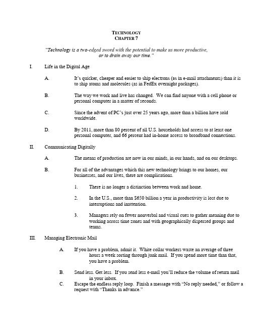 管理沟通以案例分析为视角英文版第5版教辅文件IM 5e Chapt 07