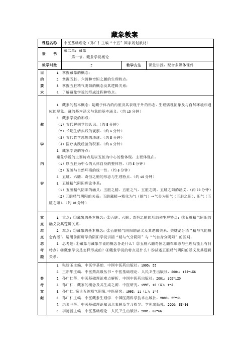 藏象教案